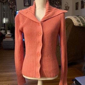 Daisy Fuentes Knitted Coral Sweater
